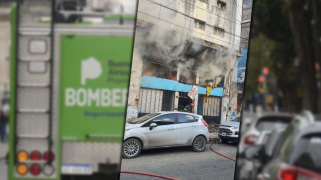 incendio, evacuados y tension en una pension del centro de la plata