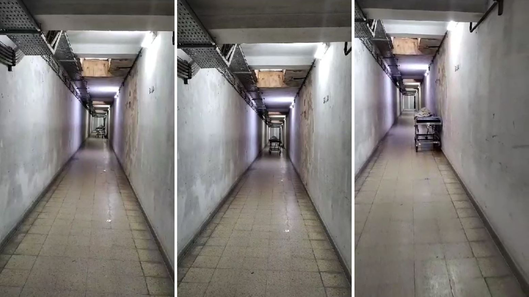 Video: una camilla fantasma se movió sola y causó pánico en un hospital de La Plata