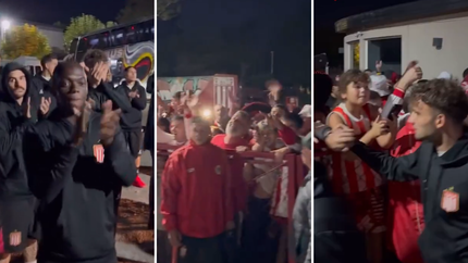 El video del fabuloso recibimiento al plantel de Estudiantes en City Bell tras empatar el clásico platense