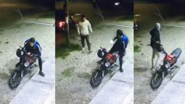 video: un vecino de la plata logro escapar de tres motochorros que lo atacaron