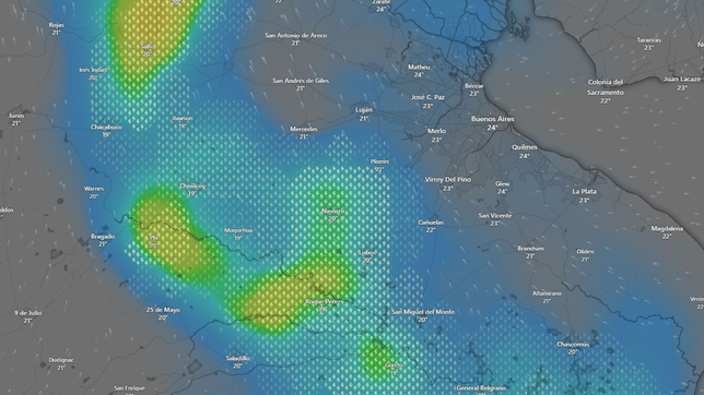 ¿a que hora se esperan lluvias, tormentas y fuertes rafagas de viento en la plata?