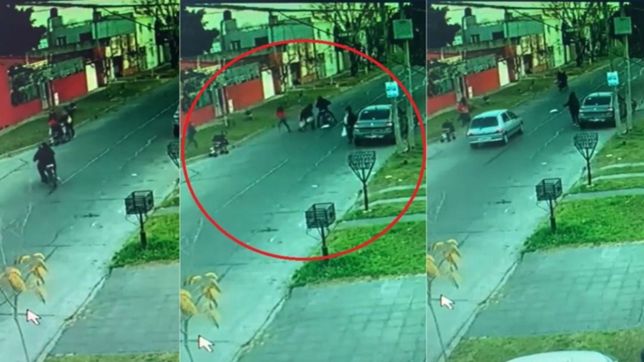 video: el indignante robo de motochorros en la plata a una familia que iba con su bebe