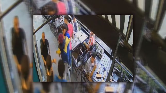 le pego una trompada al mozo de un cafeteria de la plata y quedo fimado
