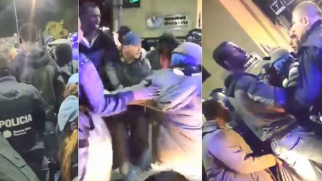 mas videos de las corridas de los senegaleses en medio de otro operativo en el centro
