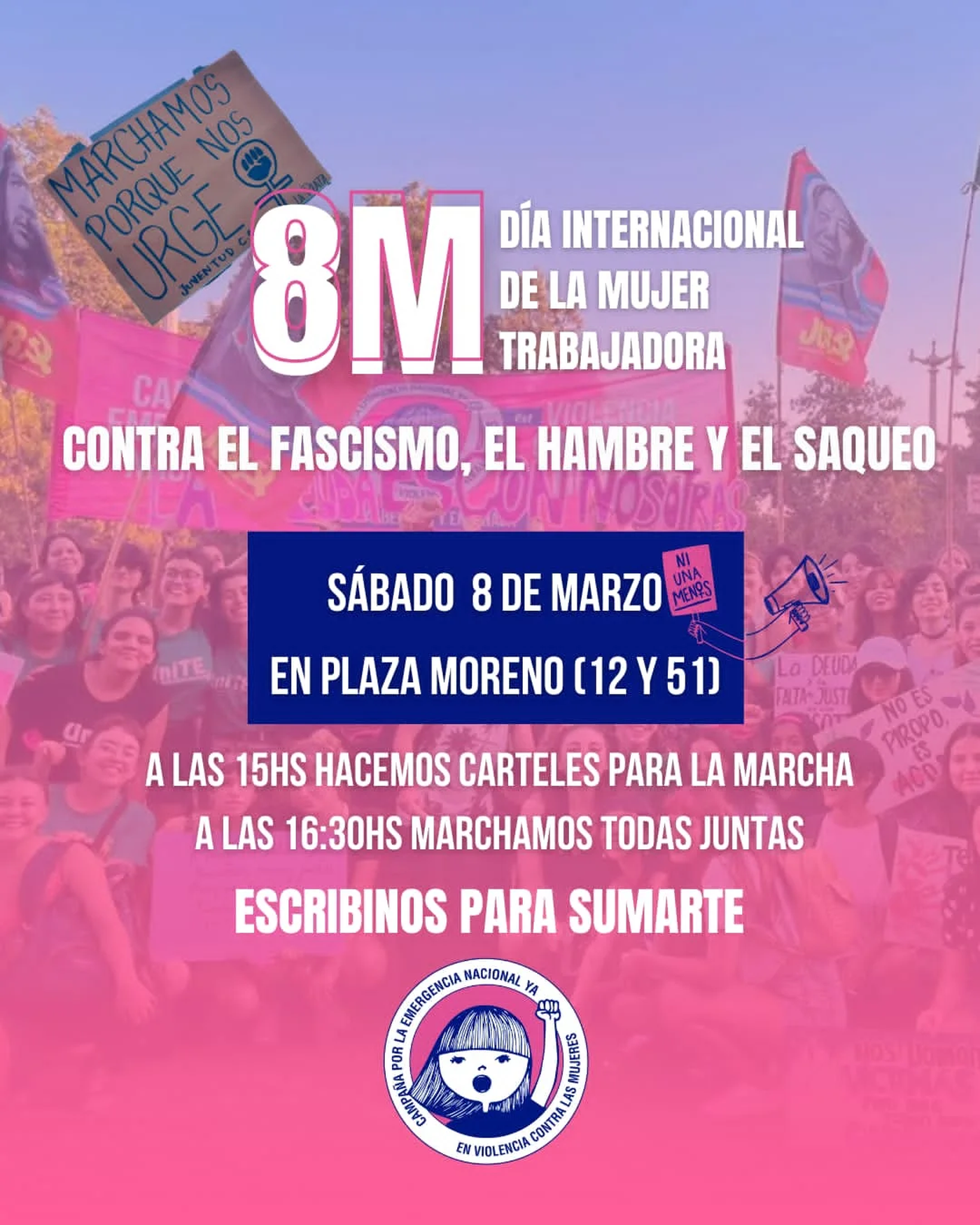 Movimientos de mujeres se preparan para la tradicional marcha del 8M en La Plata
