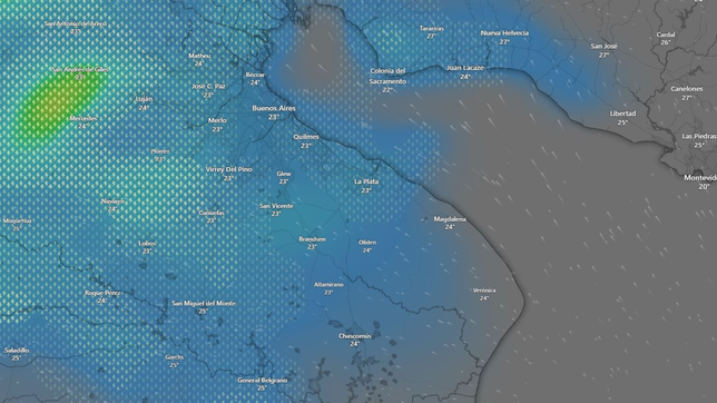la plata en alerta amarillo por tormentas, vientos y hasta posible caida de granizo