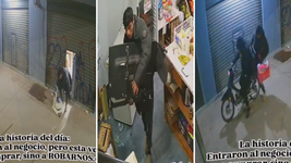 video: delincuentes entraron de noche en un autoservicio de la plata y saquearon el local