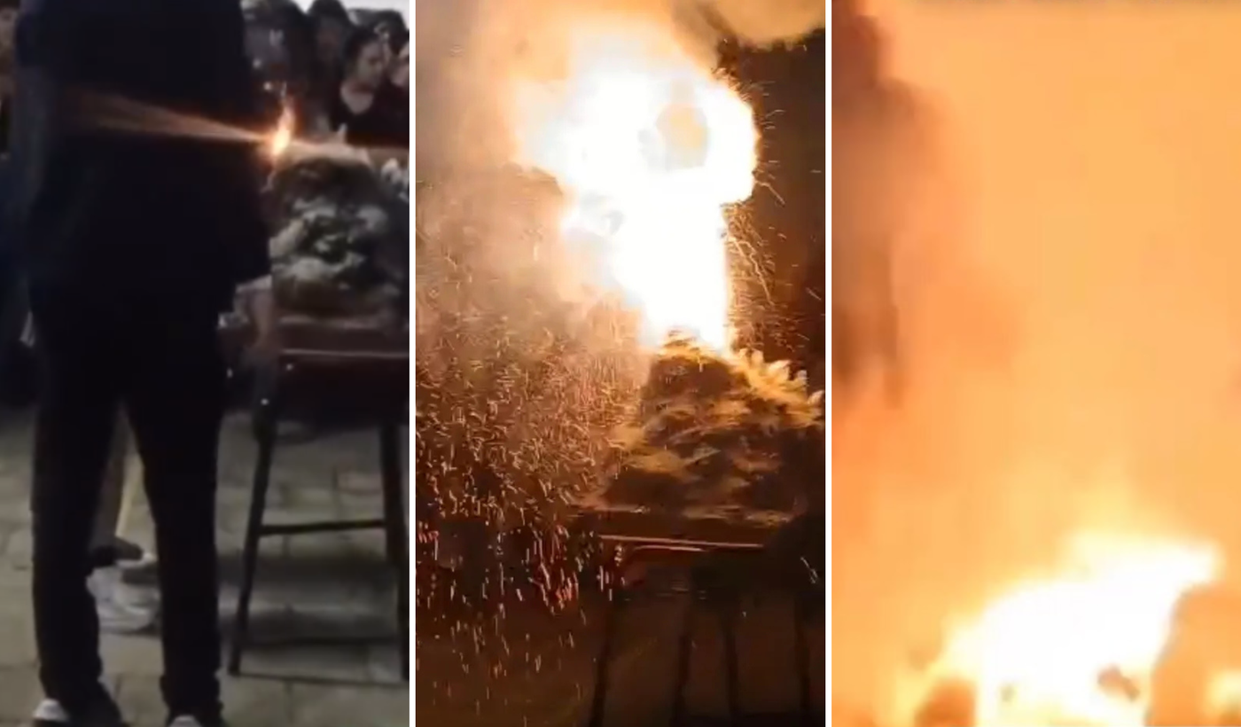 Explosión de en una feria de ciencias