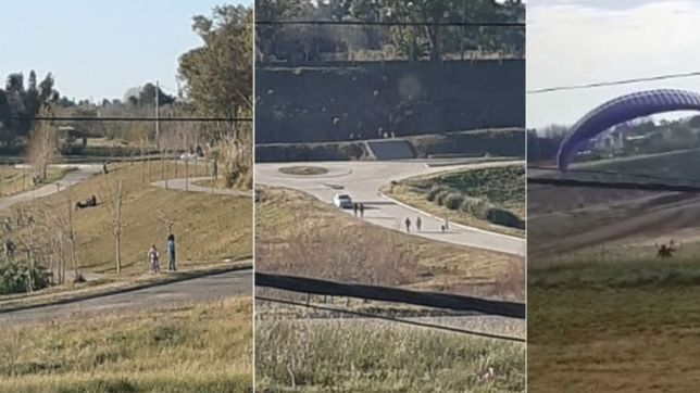 runners, picnics y hasta parapentes: cuarentena descontrolada en las canteras de gorina