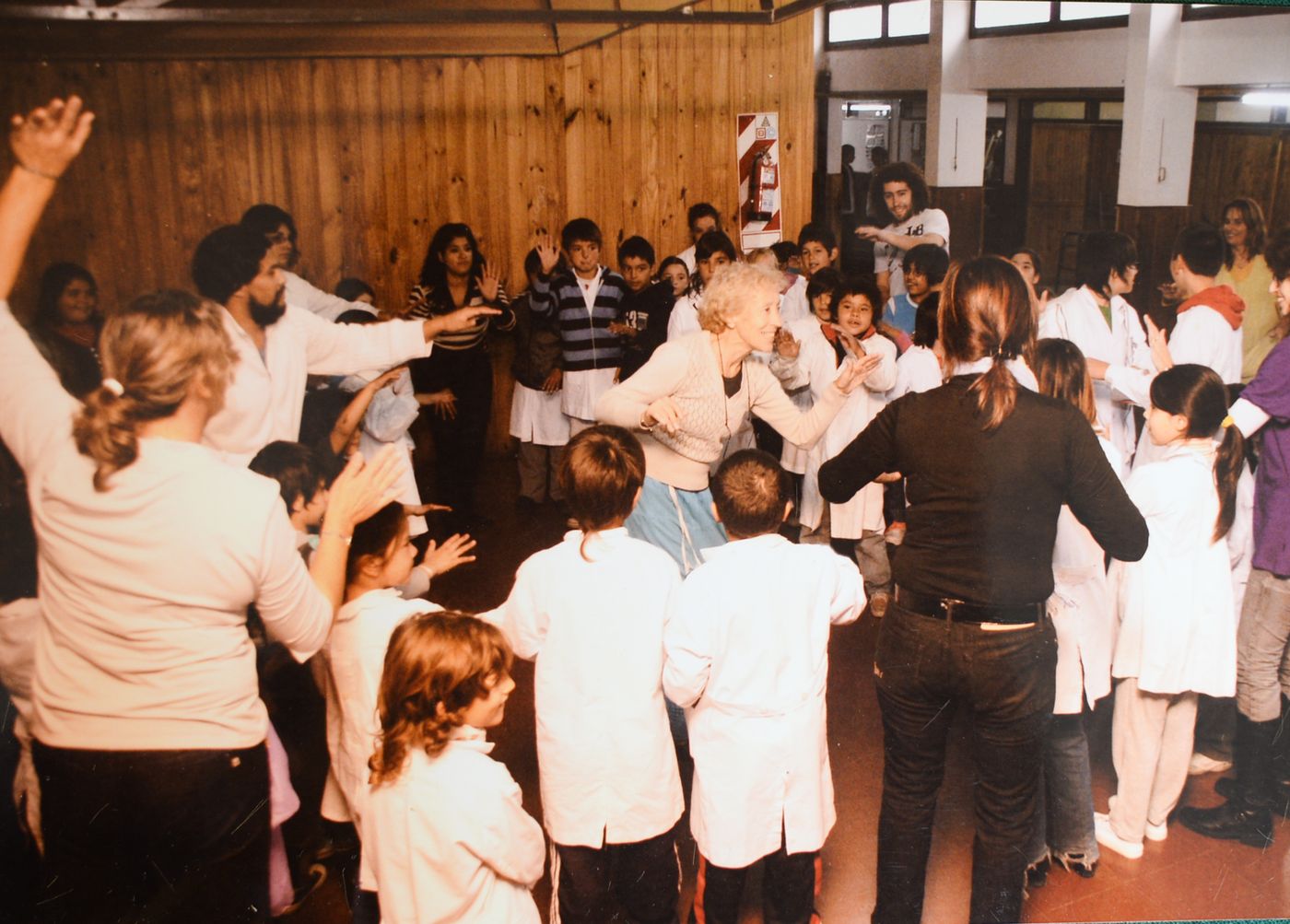 Era la animadora de cualquier celebración en los actos escolares. 
