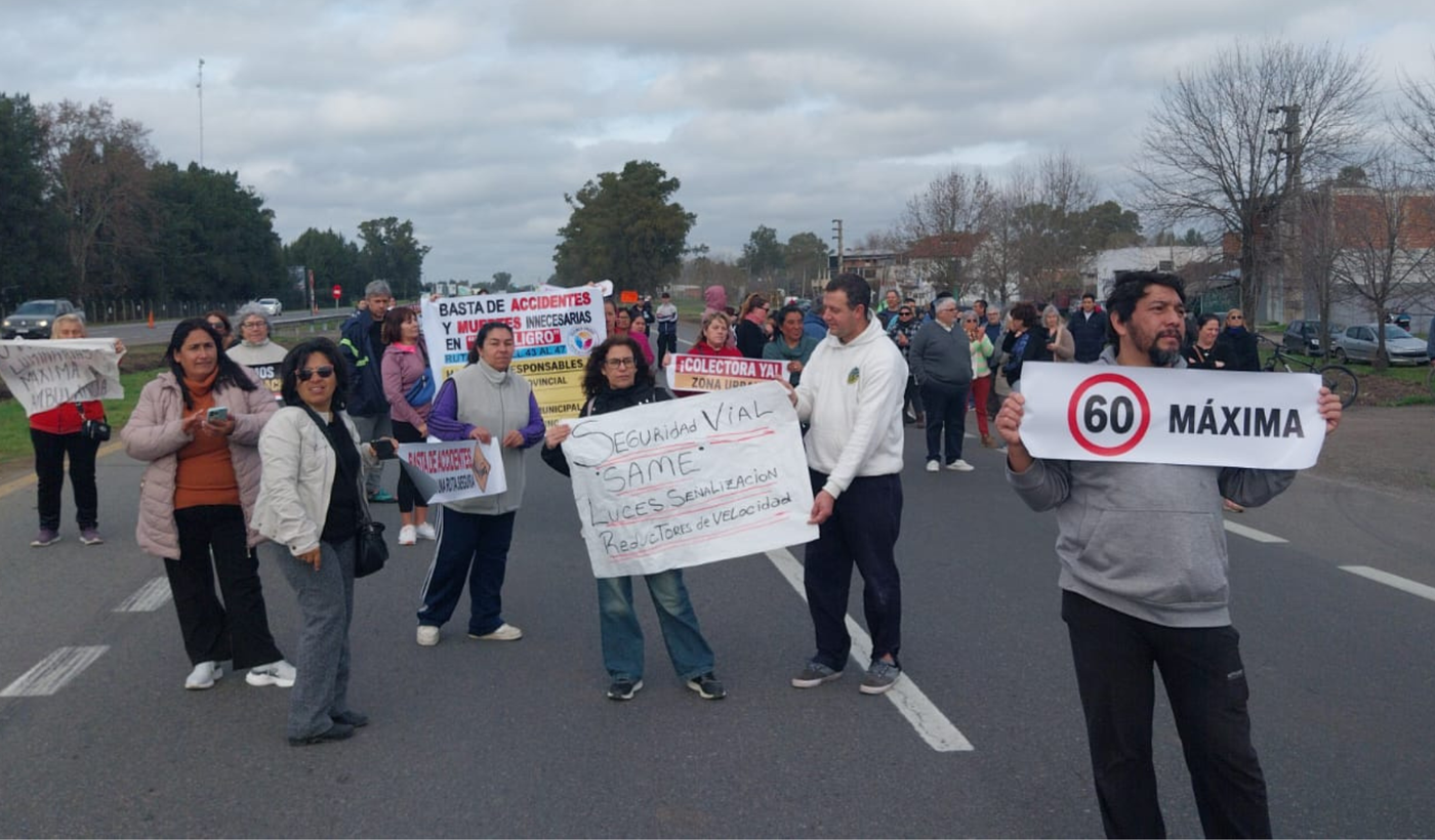 Corte en Ruta 2 vecinos de El Peligro