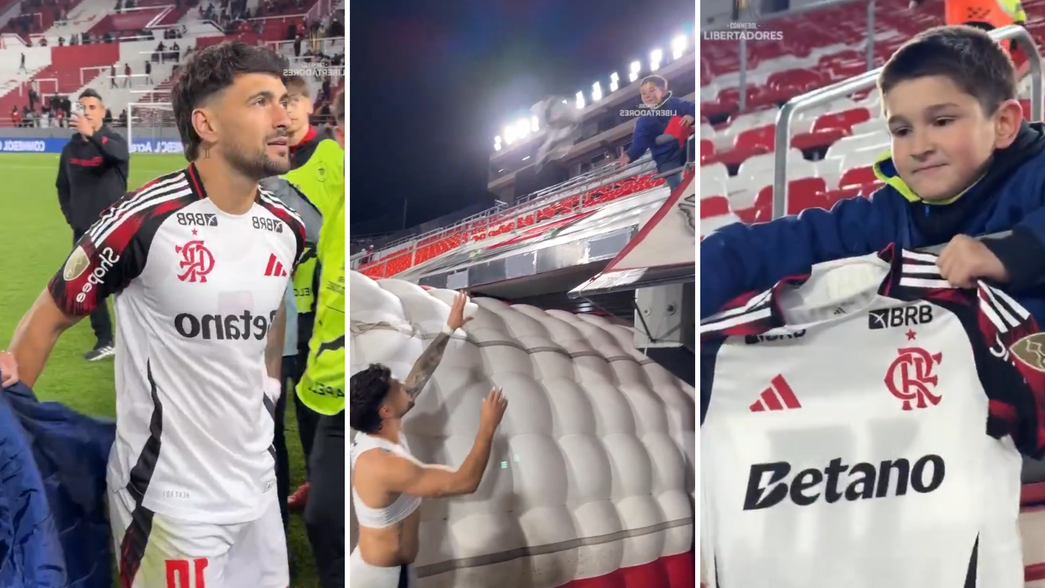 El momento viral en el que un nene de Estudiantes le pide la camiseta a Giorgian De Arrascaeta