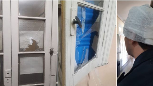 piedrazos, tension y dos agentes heridos por la detencion de un joven en la comisaria segunda