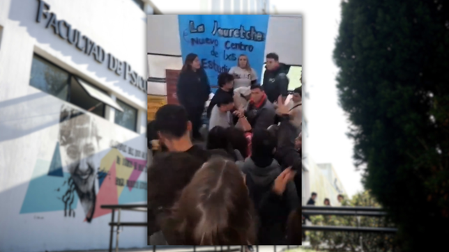 crece la violencia en la facultad de psicologia y la izquierda acusa a los libertarios