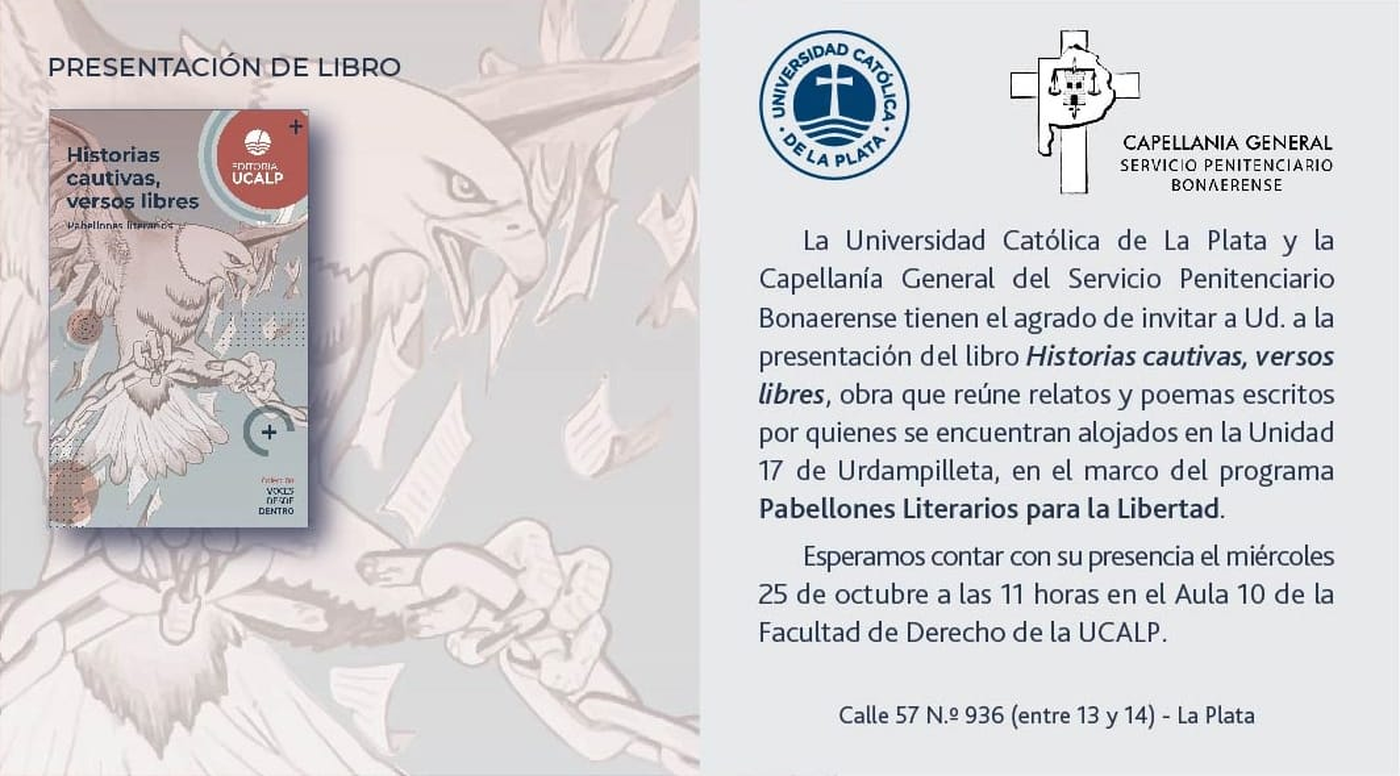 La presentación será el 25 de octubre en la Facultad de Derecho de la UCALP. La presentación será el 25 de octubre en la Facultad de Derecho de la UCALP.