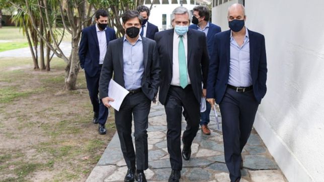 fernandez, kicillof y larreta definen como seguira la cuarentena en el amba