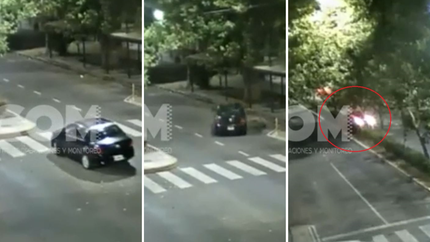 Un conductor borracho se durmió al volante, zigzagueó y terminó arriba de la rambla de diagonal 74
