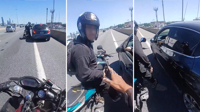 una pelea en plena autopista la plata-buenos aires casi termina en tragedia