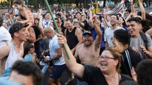 video: los platenses se desahogaron con un festejo en 7 y 50