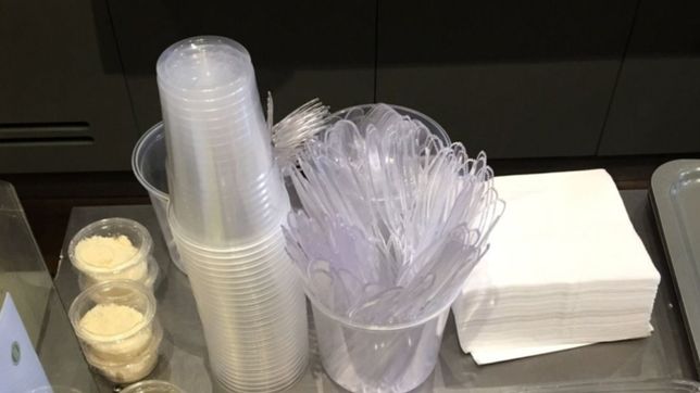 avanza la ordenanza para prohibir platos, vasos y cubiertos de plastico en la plata