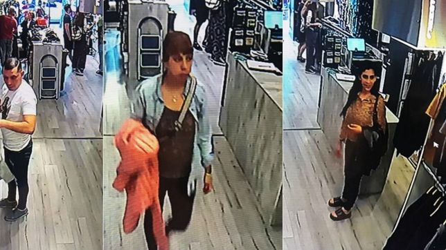video: en un increible robo en pleno centro, se llevaron mas de 40 prendas en minutos