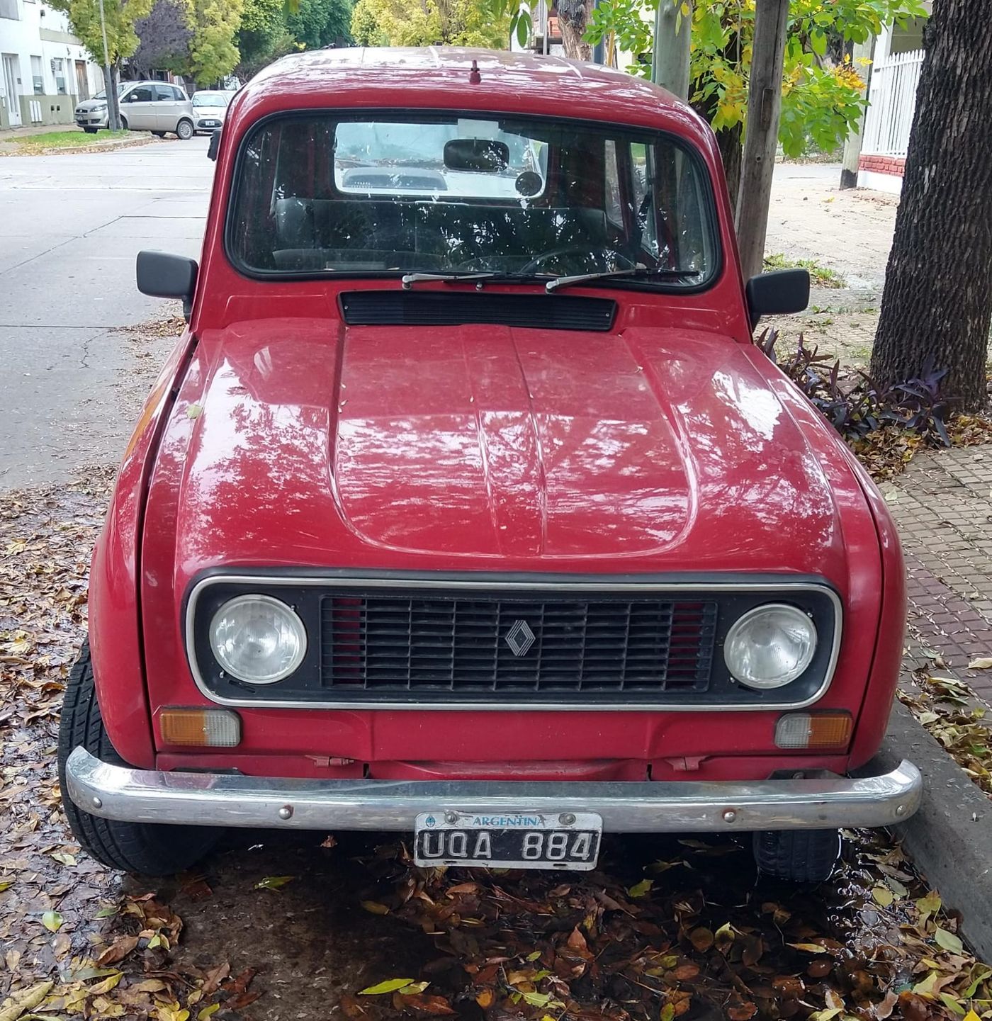 El vehículo de la víctima cuya rueda de auxilio fue robada en La Plata. El vehículo de la víctima cuya rueda de auxilio fue robada en La Plata.