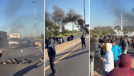 Cortaron la Autopista La Plata-Buenos Aires en defensa de Cristina Kirchner