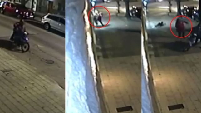 video: violento ataque de dos motochorros a una mujer en la plata que termino internada