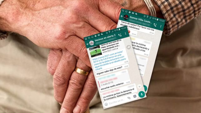 vecinos del abuelo torturado en la plata estallaron en facebook y whatsapp