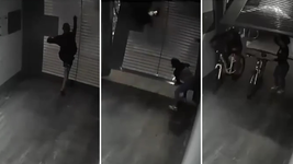 una pareja de ladrones ataco un edificio de la plata, robo bicicletas y quedo filmada una pareja de ladrones ataco un edificio de la plata, robo bicicletas y quedo filmada