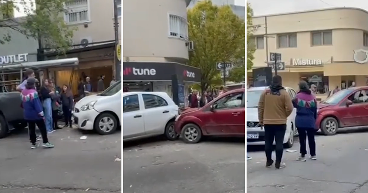 Video: impactante choque múltiple en La Plata entre cuatro autos en ...