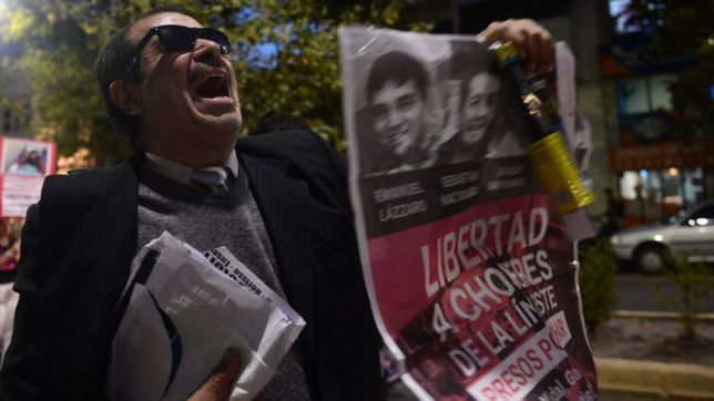 companeros y familiares volvieron a marchar por la libertad de los choferes del este