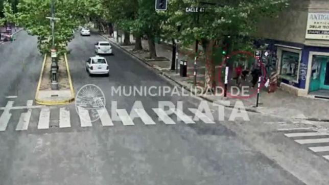 las imagenes de una persecucion policial a dos menores armados en pleno centro de la plata