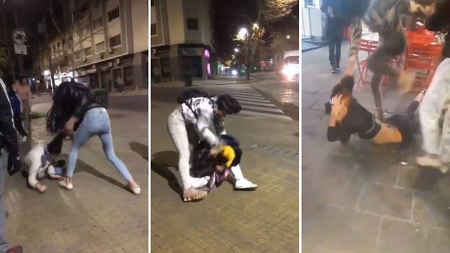 temor en el centro de la plata por un grupo de chicas que ataca salvajemente a otras