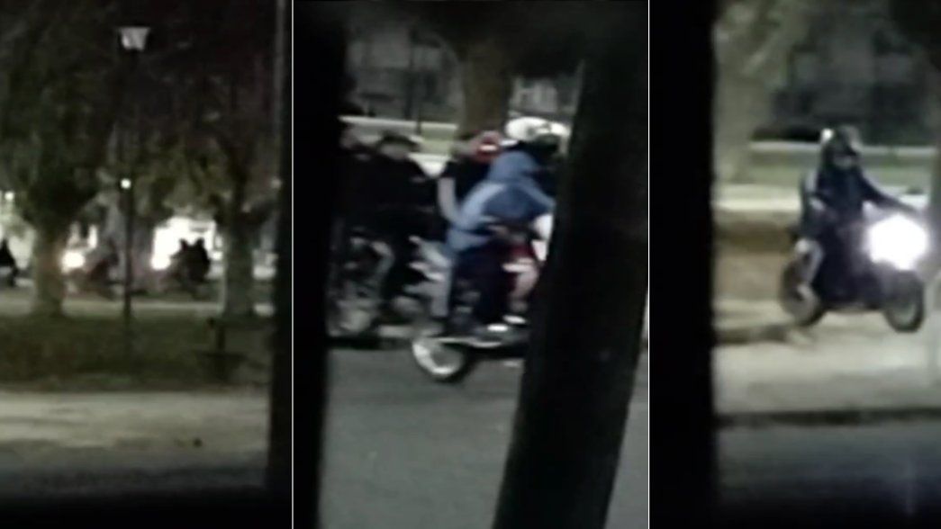 Descontrol en Plaza Malvinas por una banda de motoqueros que tiene en vilo a los vecinos