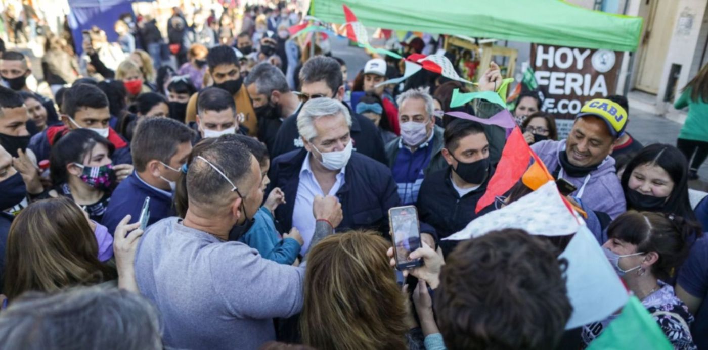 Alberto Fernández en Dock Sud