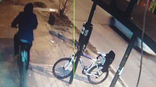 video: en 20 segundos, le robaron la bicicleta a una joven frente a su trabajo en berisso