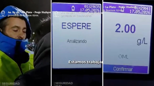 detuvieron en plena autopista a un conductor con 2,0 g/l de alcohol en sangre