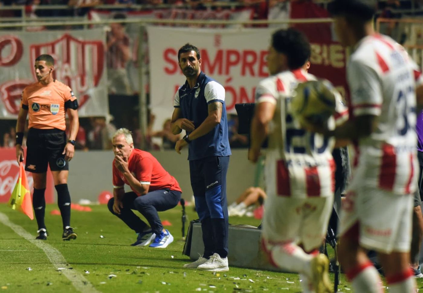 Fernando Zaniratto, durante el partido ante Unión.