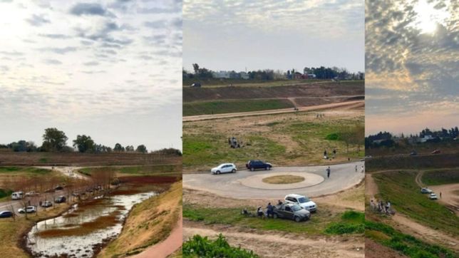 se volvio a descontrolar la cuarentena: ciclistas, runners y motos en la cantera de gorina