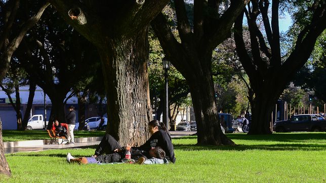 viernes soleado en la plata, en la vispera de un sabado de lluvias y tormentas