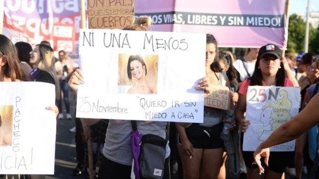 cientos de mujeres marcharon contra la violencia machista y para pedir por eliana pacheco