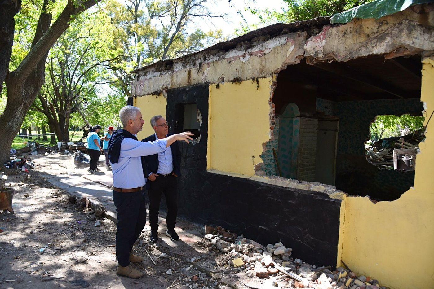 El intendente Julio Alak visit&oacute; este s&aacute;bado la zona de la obra.