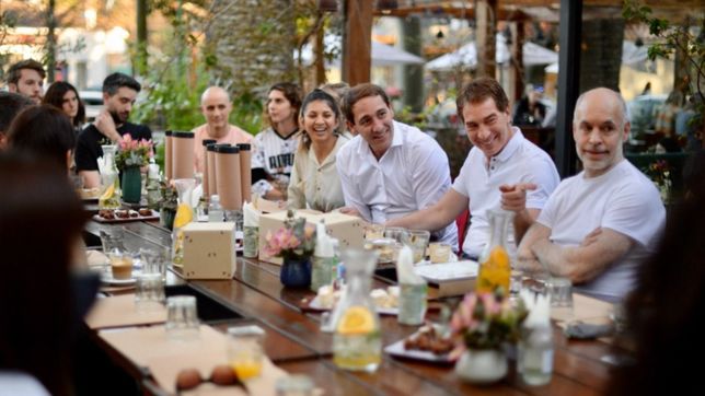 larreta, santilli y garro se metieron de lleno en la campana en una recorrida por la plata