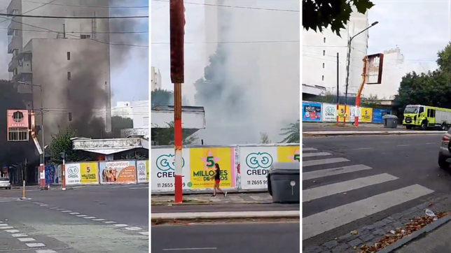 se prendio fuego la estacion de servicios abandonada en 1 y 60