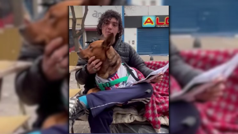 Vive en la calle junto a su perro, busca un alquiler en La Plata que acepte a su mascota y se volvió viral