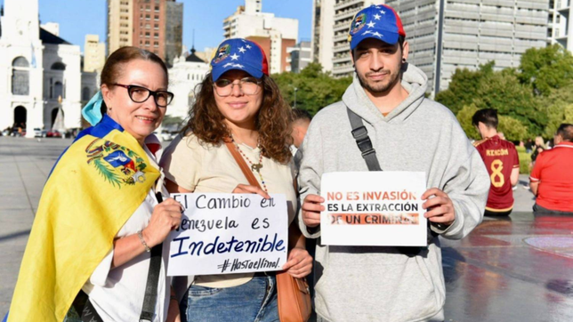 la comunidad venezolana volvio a movilizarse en plaza moreno tras la caida de maduro