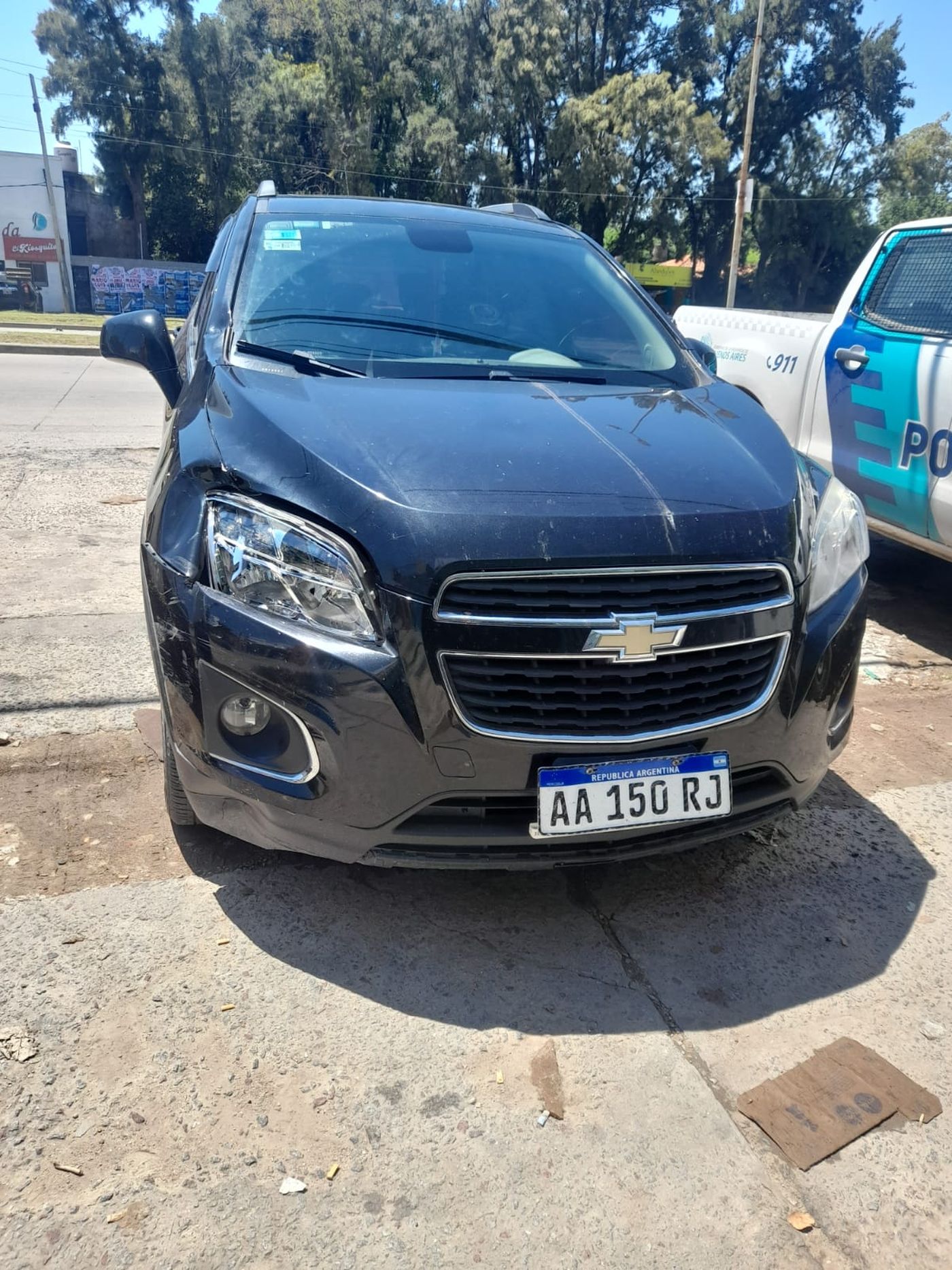 La camioneta Chevrolet Tracker que conduc&iacute;a el joven de 17 a&ntilde;os que atropell&oacute; al ciclista en Ruta 11.
