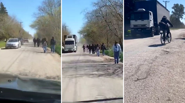 dos escuelas reclaman por arreglos en la unica calle de acceso que tienen cientos de alumnos