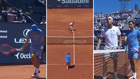 Al filo del reglamento, el punto que eliminó a Etcheverry en Barcelona y generó revuelo Al filo del reglamento, el punto que eliminó a Etcheverry en Barcelona y generó revuelo